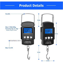 Digital Fishing Scale, High Accuracy Portable Hanging Electronic Balance with Durable Stainless Steel Components for Travel, Fishing, Shopping