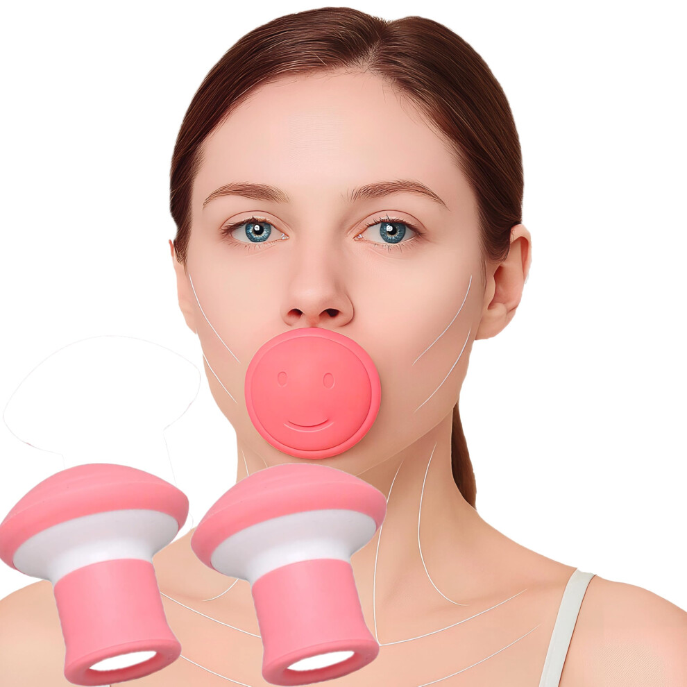 Jaw Exerciser Double Chin Reducer Jawline Shaper for Men and Women Facial Yoga Trainer 2 Pack