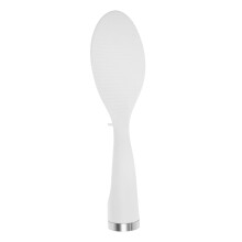 Non Stick Rice Paddle with Stand White Plastic Spoon for Cooking and Serving at Home or Restaurant