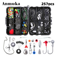 Kit d'accessoires de pêche avec émerillons de qualité supérieure, coulisseaux de lestage, perles lumineuses, ensemble d'articles de pêche en
