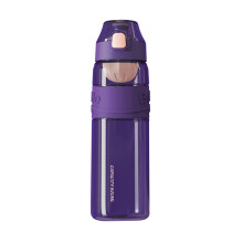 Gourde en Tritan sans BPA avec paille, bouchon à clapet anti-fuite, gourde à large ouverture idéale pour les enfants et les activités sportives