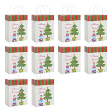 Bolsas de regalo navideñas ecológicas para envolver regalos con temática navideña, diseños únicos, papel kraft de alta calidad, adecuadas para