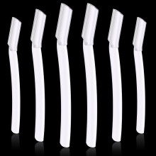 6Pcs Facial Razor for Women Smooth Skin Exfoliation Eyebrow Shaper with Protective Blade Cover White