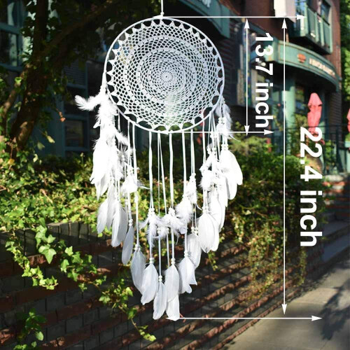 Vintage Dream Catcher, Boho Feathered Macrame Wall Hanging, Exquisite Handmade Environmental-Friendly Material