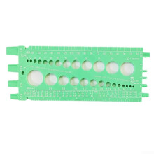 Professional Measuring Tool for Fastener Gauging, Portable Fastener Gauge, Compact Design, Green Color