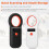 Pet Microchip Reader Scanner 2.4G/BT Wireless RFID Handheld OLED EMID FDXB ISO11784/85 128Data White 4