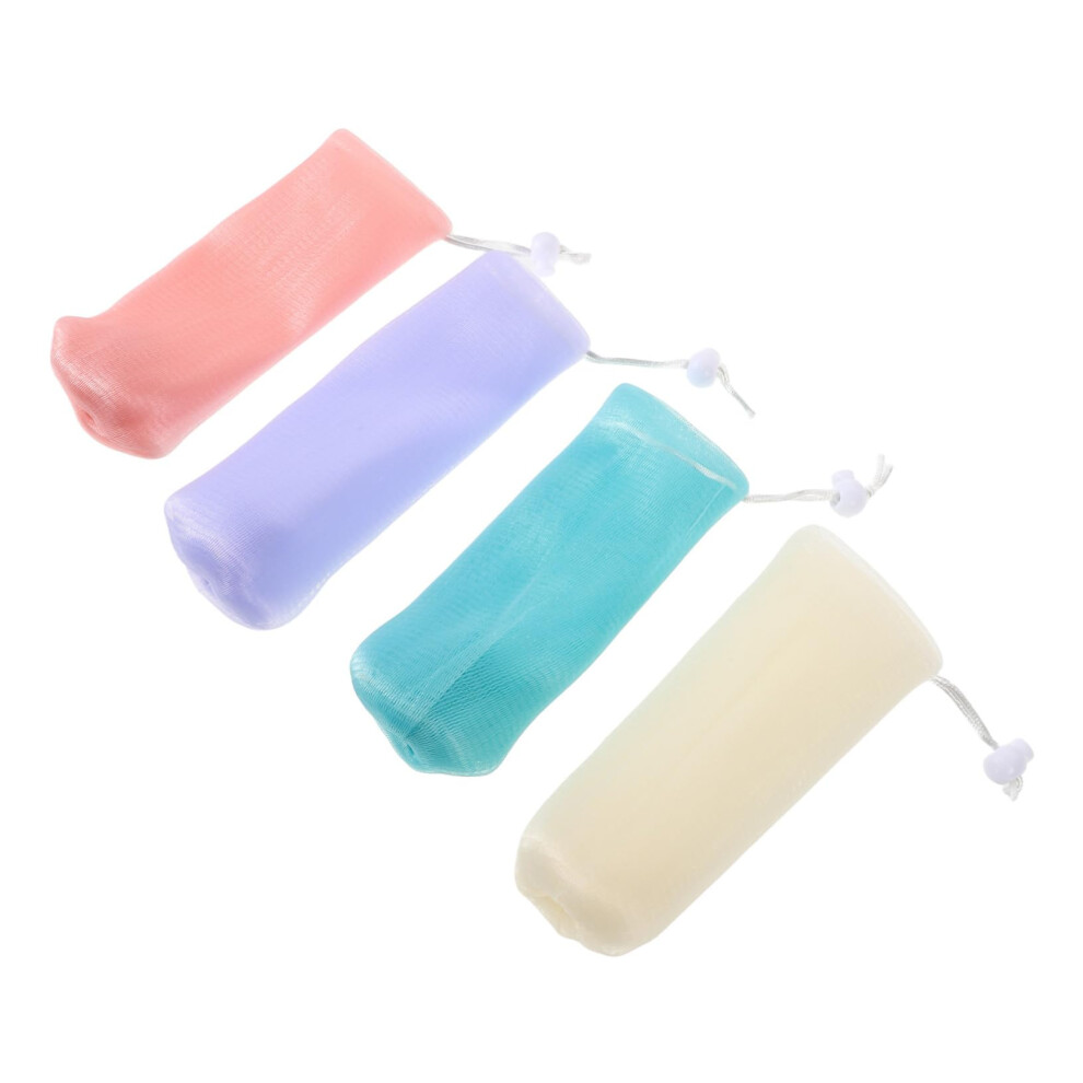 8pcs Exfoliating Soap Saver Bag with Foaming Mesh for Shower and Facial Cleansing