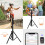 Tripé para celular de 160 cm, tripé extensível multifuncional para selfies com controle remoto Bluetooth, compatível com iPhone e Galaxy, pe 2