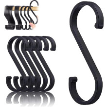 Conjunto de 10 Ganchos em S de Alumínio Lunpog, Cabides que Economizam Espaço para Cozinha, Banheiro e Quarto, Ganchos Resistentes em Format