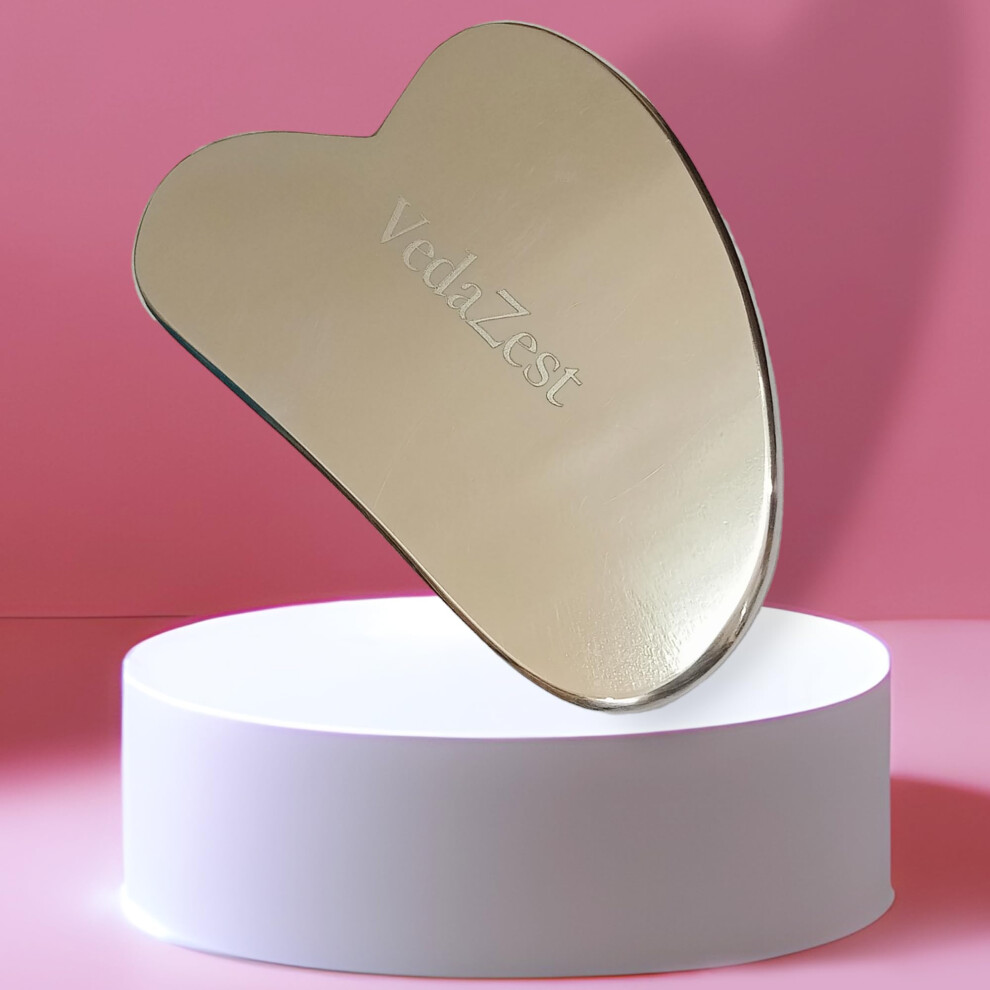 Stainless Steel Gua Sha Facial Massage Tool for Puffiness Reduction and Skin Lifting
