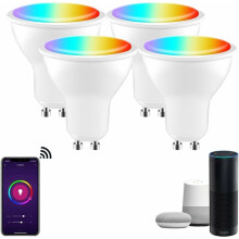 GU10 Smart LED Bulb, WiFi Control, 16 Million RGBW Colors, Energy Saving Solution for Your Home and Office Lighting Needs