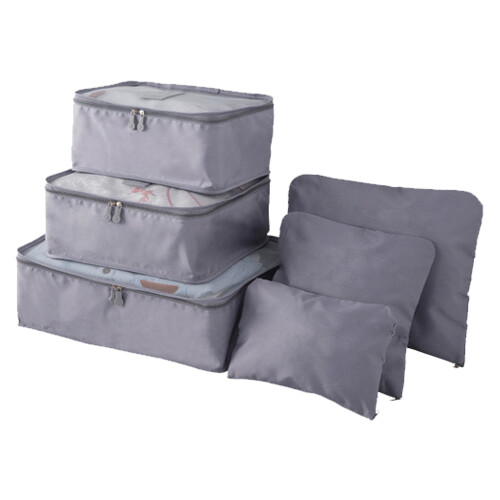 Organizador de roupas íntimas em formato de cubo, compacto e ideal para viagens, compatível com malas de até 20 polegadas. Feito em material