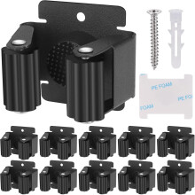 Conjunto de 10 peças para suporte de ferramentas, suporte de parede para vassoura, suporte para ferramentas de jardim, suporte de parede em