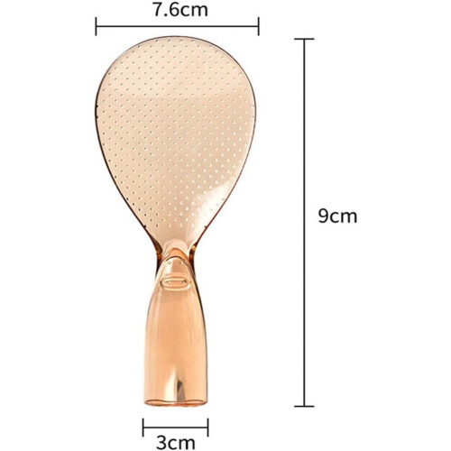 Nonstick Rice Serving Spoon with Ergonomic Grip, Durable PC Material, Easy Clean, Orange 2