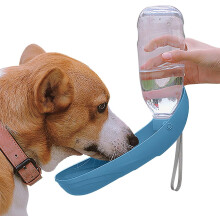 Borraccia per cani da 550 ml, Borraccia portatile per cani, Ciotola per bere per gatti, Borraccia leggera e pieghevole per cani per attività