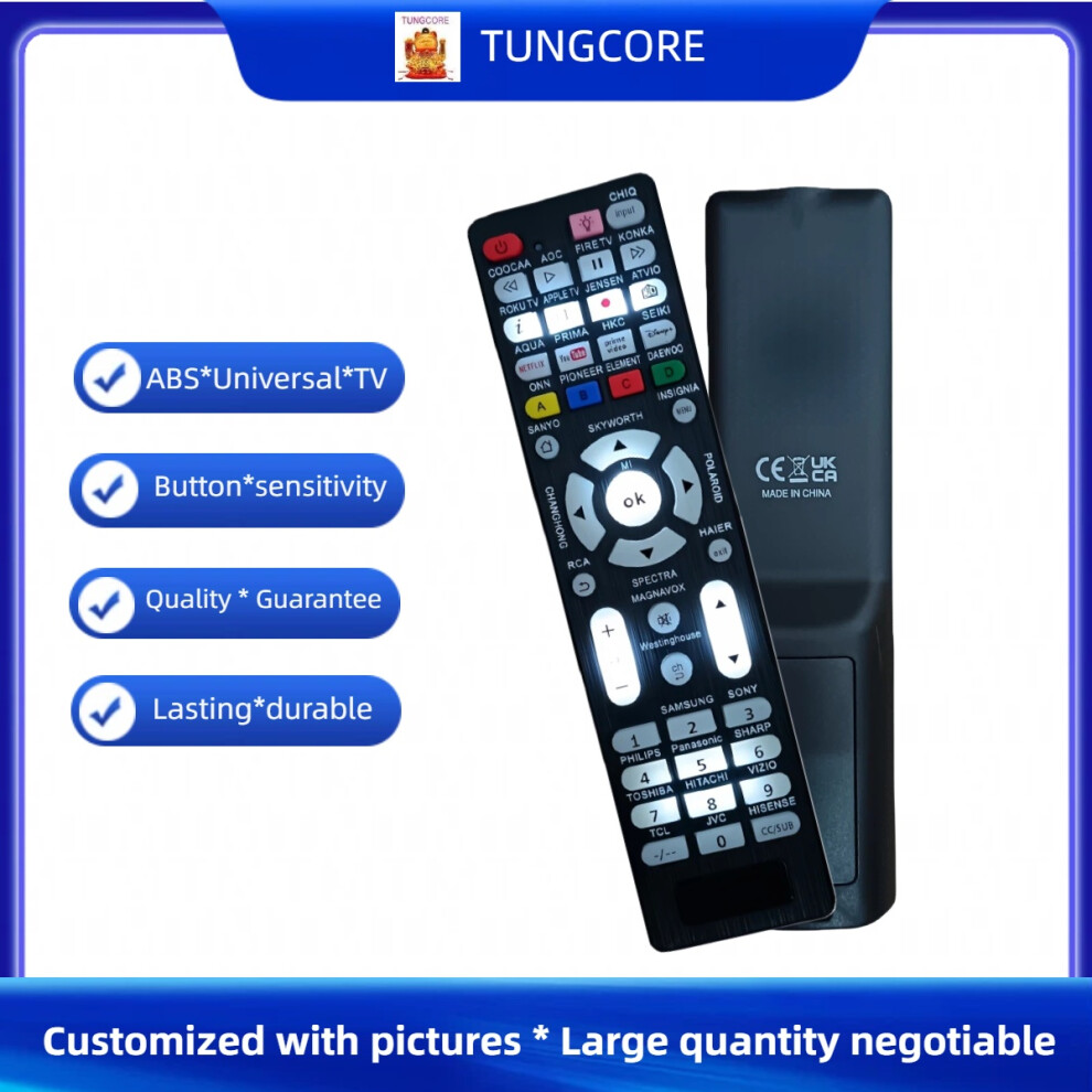 Universal Tv Remote Control Fit For Samsung Sony Toshiba Hinsense Panasonic Philips Sharp Sanyo Insignia Hitachi Tcl 6935161416701