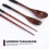 Wooden Flatware Set, Wooden Portable Set Chopsticks Spoon Fork Tableware Dinnerware with Black Twining Thread 2