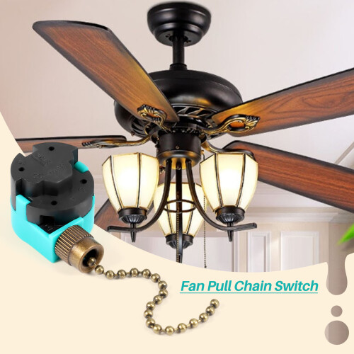 3 Pack Ceiling Fan  3 Speed 4 Wire Zing Ear ZE-268S6 Fan Pull Chain  Replacement Speed Control 1