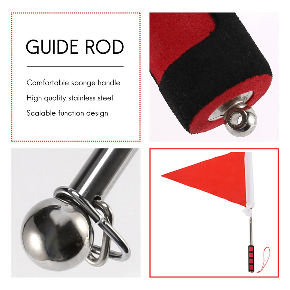 Melitt Extendable 2M Portable Telescopic Handheld Flag Pole Tool For Flags Windsock