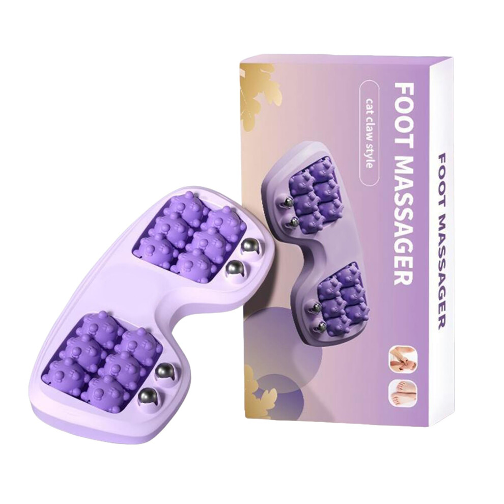 Foot Massager Roller with Magnetic Bead Therapy for Plantar Fasciitis Relief, Purple Ergonomic Design