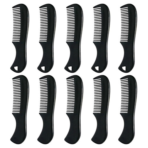 Beard Comb for Men Mini Plastic Mustache Pocket Comb 10Pcs Compact Size Smooth Rounded Edges