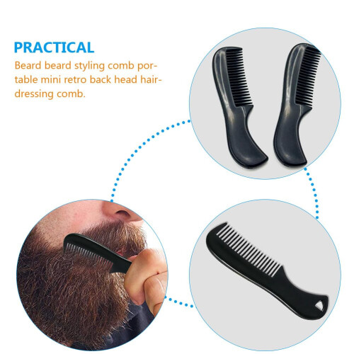 Beard Comb for Men Mini Plastic Mustache Pocket Comb 10Pcs Compact Size Smooth Rounded Edges 1