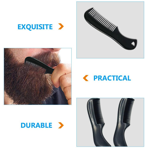Beard Comb for Men Mini Plastic Mustache Pocket Comb 10Pcs Compact Size Smooth Rounded Edges 2