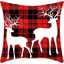 Throw Pillow Case Featuring Double Sided Print, Buffalo Plaid Check Cushion Cover for Living Room Decor, Invisible Zipper Closure for Clean Look, Wood