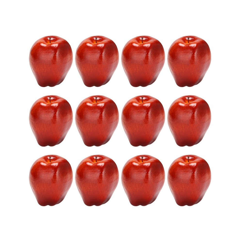 12 Pcs Fake Fruit Apples Artificial Apples Lifelike Simulation Apples Home House Decor For Still Life Kitchen Decor Red 6131627735373