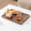 Wooden Tray Solid Wood Tea Tray with Handle Household Storage S 3