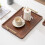 Wooden Tray Solid Wood Tea Tray with Handle Household Storage S 5