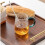 Wooden Tray Solid Wood Tea Tray with Handle Household Storage S 4