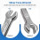 Silver Tone 5.5mm x 7mm U Shape Double Open-ended Wrench Tool 5