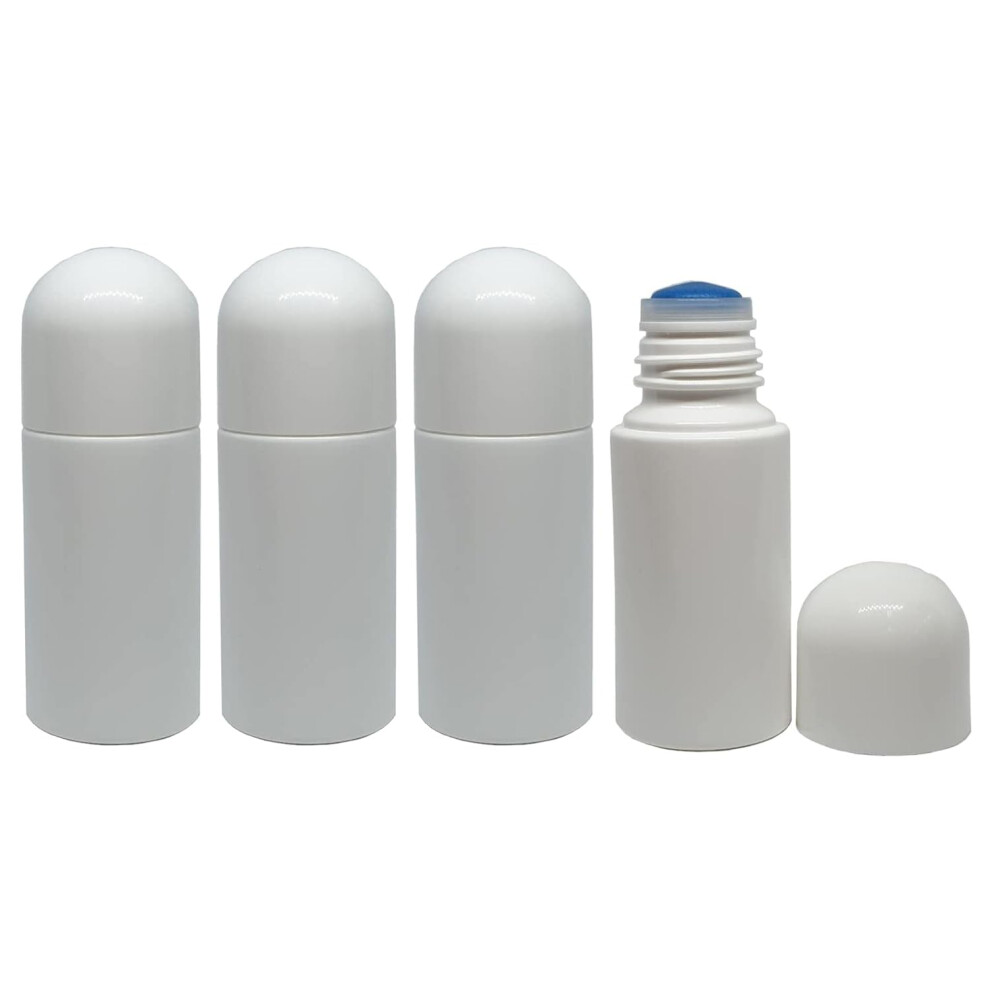 4Pcs 50ml White Sponge Head Bottles Liquid Applicator BPA Refillable Cosmetic Dispenser