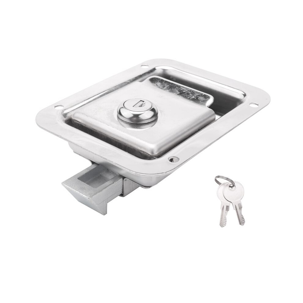 Paddle Slam Latch With Lock & Key Travel Trailer Lock Stainless Steel Rv Door Latch Heavy Duty Flush Mount Handle Latch 6131032303761