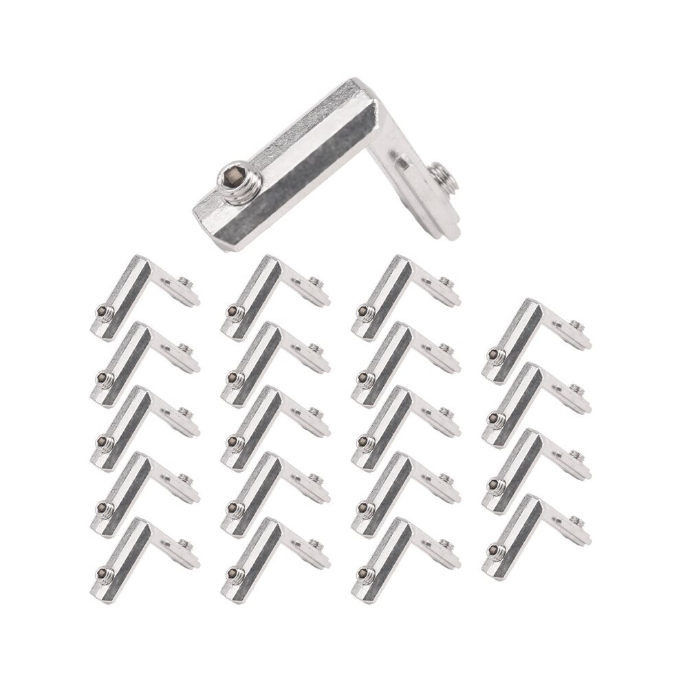 20Pcs T Slot L-Shape Interior Inside Corner Connector Joint Bracket For Aluminum Extrusion Profile 2020 Series Slot 6Mm 6131555082709
