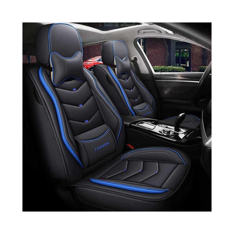 Car Seat Covers Universal Fit Full Set For Lexus Rx270 Rx300 Rx350 Rx450h Rx450hl Nx200 Nx200t Nx300h Nx300 Black/Blue 9001264992170