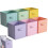 Cube Storage Boxes 6Pack Foldable Storage Cubes With Handles For Organizing Clothes Colorful 1