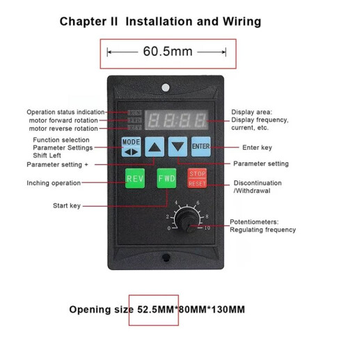 Frequency Converter 750W VFD Single Phase 220V Input 3 Phase 220V ...