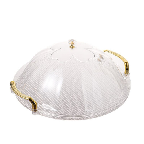 Cake Stand, Round Tray with Lid, Multipurpose Tray with Handle for Tea Breakfast Office Coffee Table Large