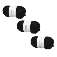 Glass yarn DIY hand-woven doll gold yarn Braided bright yarn Black