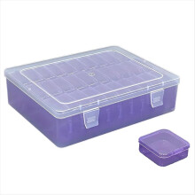 Tool Box with Hinged Lid, 30 Compartments Small Items Crafts Storage Box, Jewelry, Small Parts Storage Box