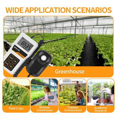 Quantum PAR Meter for Led Grow Lights,High Precision PPFD Meter with 400-700nm Range 2