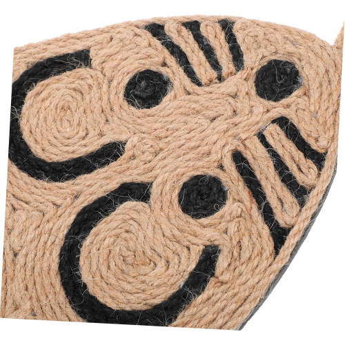 Sisal Cat Scratching Pad Wall Mounted, Mouse Design, Durable Interactive Sisal Rope Scratch Mat For Natural Behavior 1