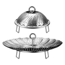 Stainless Steel Steamer Basket, Expandable to Fit Various Pots, Ideal for Food and Vegetables