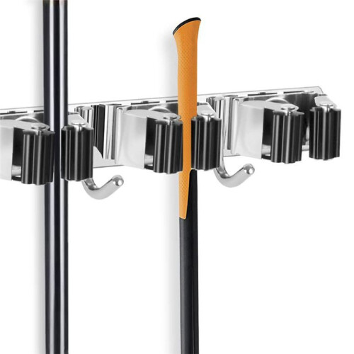 Broom Holder Mop Hanger Wall Mount Metal Organization Garage Storage System Garden Kitchen Tool Organizer 1