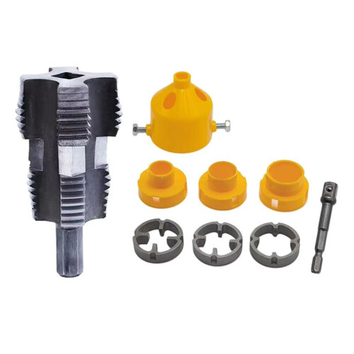9pcs/Set PVC Pipe Threader Kit Pipe Threader Pipe Round Die 4/6 Points PPR Water Pipe Internal Thread Opener