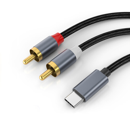 USB-C til 2x RCA stereolydkabel Grey