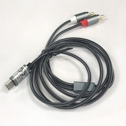 USB-C til 2x RCA stereolydkabel Grey 2