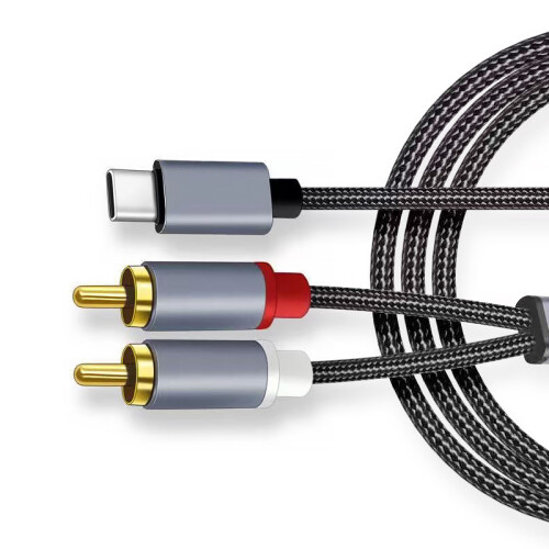USB-C til 2x RCA stereolydkabel Grey 1